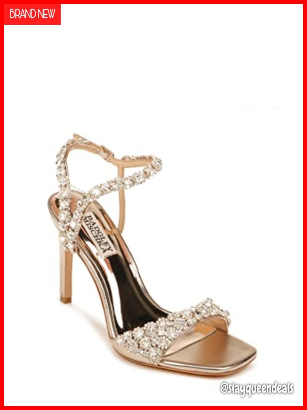 Badgley Mischka Olympia Heeled Sandal Leather Lining Wedding Formal